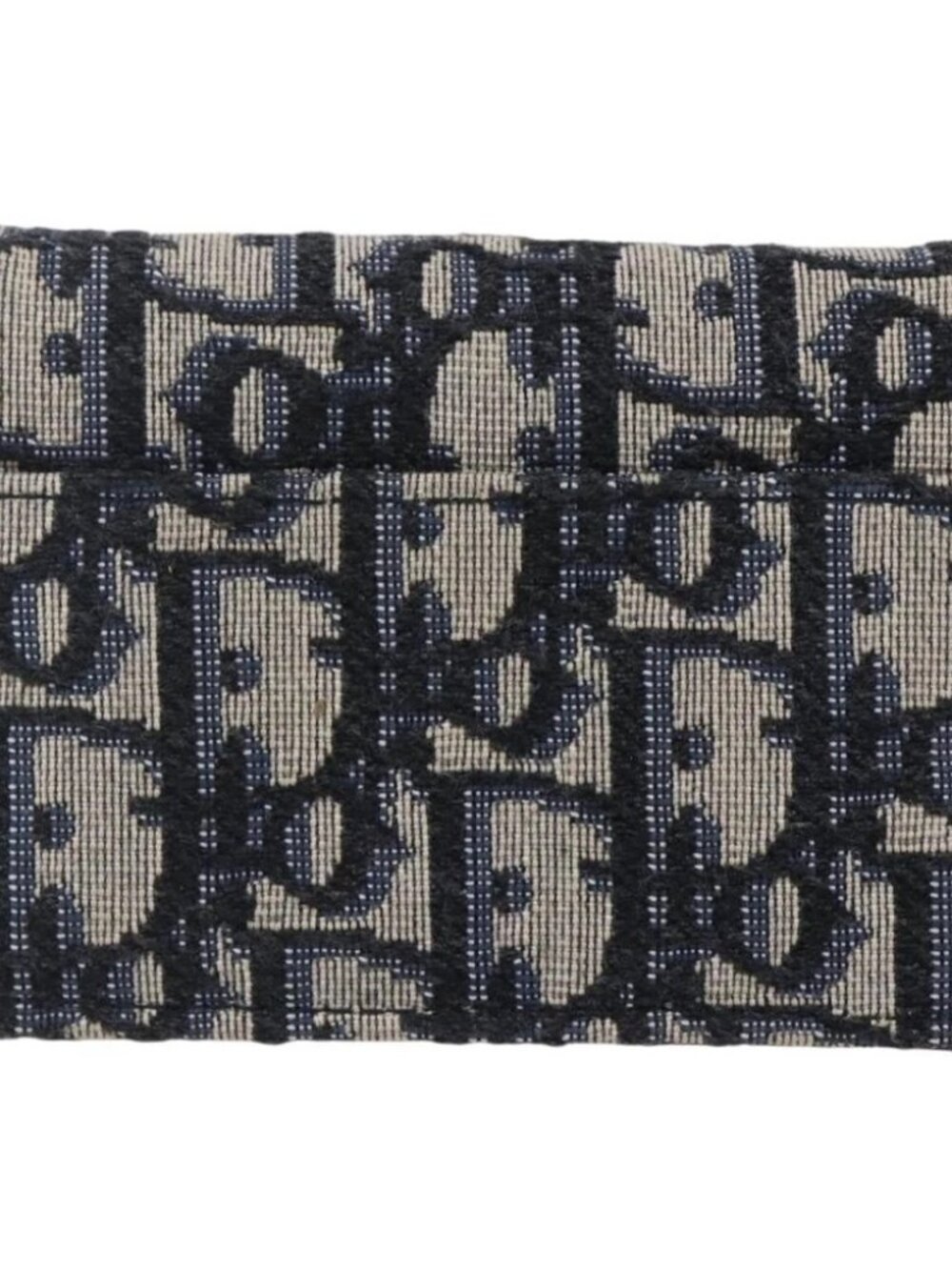 Christian Dior Trotter Canvas Saddle Coin Card Case Navy - Picture 3 of 16